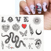 1pcs Sexy Leopard Nail Art Water Transfer Stickers Decals Animal Charm DIY Full Wrap Slider Manicure Decoration Accessory