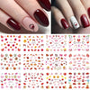 Valentines Manicure Love Letter Flower Sliders for Nails Inscriptions Nail Art Decoration Water Sticker Tips