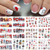 Valentines Manicure Love Letter Flower Sliders for Nails Inscriptions Nail Art Decoration Water Sticker Tips