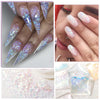 Crystal Fire Opal Flakes Nail Sequins Purple Holographic Glitter DIY Chrome Powder for Spring Nails Manicure Paillettes