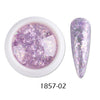 Crystal Fire Opal Flakes Nail Sequins Purple Holographic Glitter DIY Chrome Powder for Spring Nails Manicure Paillettes