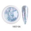 Crystal Fire Opal Flakes Nail Sequins Purple Holographic Glitter DIY Chrome Powder for Spring Nails Manicure Paillettes