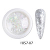 Crystal Fire Opal Flakes Nail Sequins Purple Holographic Glitter DIY Chrome Powder for Spring Nails Manicure Paillettes