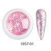 Crystal Fire Opal Flakes Nail Sequins Purple Holographic Glitter DIY Chrome Powder for Spring Nails Manicure Paillettes