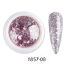 Crystal Fire Opal Flakes Nail Sequins Purple Holographic Glitter DIY Chrome Powder for Spring Nails Manicure Paillettes