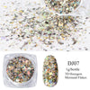 Crystal Fire Opal Flakes Nail Sequins Purple Holographic Glitter DIY Chrome Powder for Spring Nails Manicure Paillettes