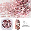 Crystal Fire Opal Flakes Nail Sequins Purple Holographic Glitter DIY Chrome Powder for Spring Nails Manicure Paillettes
