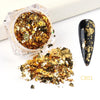 Crystal Fire Opal Flakes Nail Sequins Purple Holographic Glitter DIY Chrome Powder for Spring Nails Manicure Paillettes