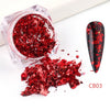 Crystal Fire Opal Flakes Nail Sequins Purple Holographic Glitter DIY Chrome Powder for Spring Nails Manicure Paillettes