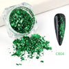 Crystal Fire Opal Flakes Nail Sequins Purple Holographic Glitter DIY Chrome Powder for Spring Nails Manicure Paillettes