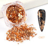 Crystal Fire Opal Flakes Nail Sequins Purple Holographic Glitter DIY Chrome Powder for Spring Nails Manicure Paillettes