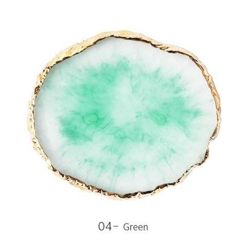 1 Pcs Round False Nail Tips Display Board Resin Stone Color Painting Palette Holder Practice Nail Art Tools Manicure Accessories