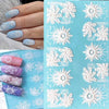 Winter Sweater Design Nail Sticker Art Decoration 3D Water Slide Decals Acrylic Engraved Back Gule Manicure Tips Tools