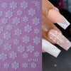 Winter Sweater Design Nail Sticker Art Decoration 3D Water Slide Decals Acrylic Engraved Back Gule Manicure Tips Tools