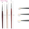 3pcs Nail Art Drawing Striping Liner Pen Brush DIY Painting Flower Drawing Lines Set Manicure Nails Design Professional Home Use