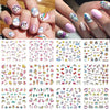 12pcs Avocado Nail Stickers Cute Cartoon Transfer Sliders For Nails Dog Cat Water Decals Anime Tatto For Manicure