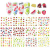 12pcs Avocado Nail Stickers Cute Cartoon Transfer Sliders For Nails Dog Cat Water Decals Anime Tatto For Manicure