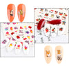12pcs Avocado Nail Stickers Cute Cartoon Transfer Sliders For Nails Dog Cat Water Decals Anime Tatto For Manicure
