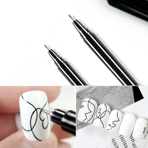 Nail Art Graffiti Pen Waterproof Drawing Painting Liner Brush DIY Flower Abstract Lines Details Nail Art Beauty Tool