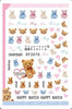 Bear Set Nails Sticker for Nail Decoration Back Glue Nails Art Stickers Decals Design Manicure Cute Cartoon Transfer Foil Decals