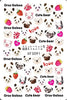 Bear Set Nails Sticker for Nail Decoration Back Glue Nails Art Stickers Decals Design Manicure Cute Cartoon Transfer Foil Decals