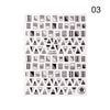 Black White 5D Nail Sticker Gold Silver Geometric Transfer Beautiful Decals Decoration Nail Art Accessories DIY Design
