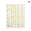 Black White 5D Nail Sticker Gold Silver Geometric Transfer Beautiful Decals Decoration Nail Art Accessories DIY Design