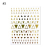 Black White 5D Nail Sticker Gold Silver Geometric Transfer Beautiful Decals Decoration Nail Art Accessories DIY Design