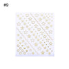 Black White 5D Nail Sticker Gold Silver Geometric Transfer Beautiful Decals Decoration Nail Art Accessories DIY Design