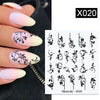 36 Styles Nail Sticker Black Flower/Lace/Letter Gel Polish Slider Accessories Nail Art Decals