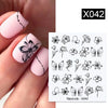 36 Styles Nail Sticker Black Flower/Lace/Letter Gel Polish Slider Accessories Nail Art Decals