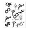 Snake Nail Stickers Animal Design Black Snake Temporary Tattoo Manicure Dragon Nail Decal Slider Water Wraps Tool