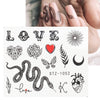 Snake Nail Stickers Animal Design Black Snake Temporary Tattoo Manicure Dragon Nail Decal Slider Water Wraps Tool