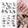 Snake Nail Stickers Animal Design Black Snake Temporary Tattoo Manicure Dragon Nail Decal Slider Water Wraps Tool