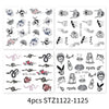Snake Nail Stickers Animal Design Black Snake Temporary Tattoo Manicure Dragon Nail Decal Slider Water Wraps Tool