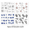 Snake Nail Stickers Animal Design Black Snake Temporary Tattoo Manicure Dragon Nail Decal Slider Water Wraps Tool