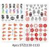 Snake Nail Stickers Animal Design Black Snake Temporary Tattoo Manicure Dragon Nail Decal Slider Water Wraps Tool