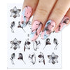 Snake Nail Stickers Animal Design Black Snake Temporary Tattoo Manicure Dragon Nail Decal Slider Water Wraps Tool