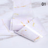 1 Box Marble Design Foils Nail Set Transfer Sticker Kit Flower Adehesive Paper Wraps Nail Art  DIY Tips Slider Papers Decoration