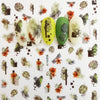 3D Nail Art Stickers Bohemia Gary Flowers Image Nails Stickers for Nails Sticker Decorations Manicure