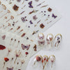 3D Nail Art Stickers Bohemia Gary Flowers Image Nails Stickers for Nails Sticker Decorations Manicure