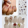 3D Nail Art Stickers Bohemia Gary Flowers Image Nails Stickers for Nails Sticker Decorations Manicure