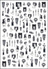 3D Nail Art Stickers Bohemia Gary Flowers Image Nails Stickers for Nails Sticker Decorations Manicure