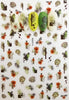 3D Nail Art Stickers Bohemia Gary Flowers Image Nails Stickers for Nails Sticker Decorations Manicure