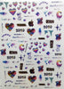 3D Nail Art Stickers Bohemia Gary Flowers Image Nails Stickers for Nails Sticker Decorations Manicure