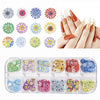 240pcs Manicure Nail Sequins Wood Pulp Simulation Maple Leaf Butterfly Flowers Nail Art DIY 3D Daisy Nail Stickers Decals