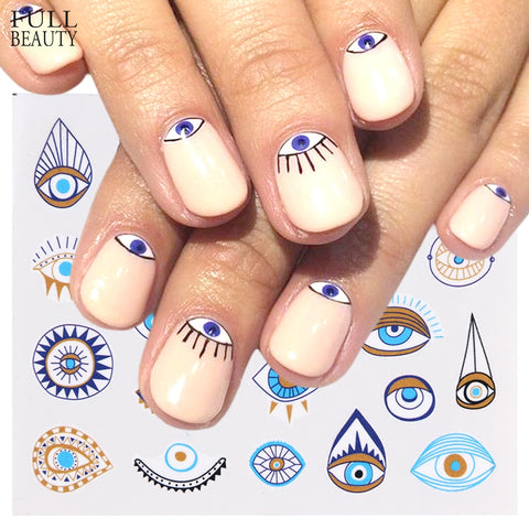 1pc Eye Series Water Transfer Slider for Nail Art Decorations Charming Sticker Nail Manicure Tattoos Foil Decals
