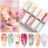 1 Box Marble Design Foils Nail Set Transfer Sticker Kit Flower Adehesive Paper Wraps Nail Art  DIY Tips Slider Papers Decoration