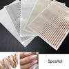 Nail Art 3D Decal Stickers Neon Curve Stripe Lines Self Adhesive Striping Tape Acrylic Nails Tool