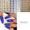 Nail Art 3D Decal Stickers Neon Curve Stripe Lines Self Adhesive Striping Tape Acrylic Nails Tool